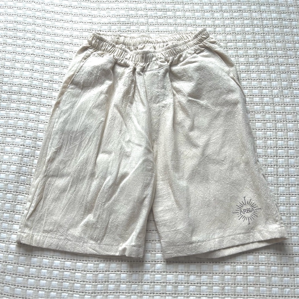 Arbia Natural Linen Shorts (Unisex)